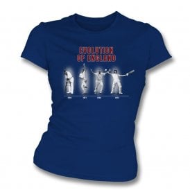 The Evolution Of England (All Rounder Edition) Organic Womens Slim Fit T-Shirt
