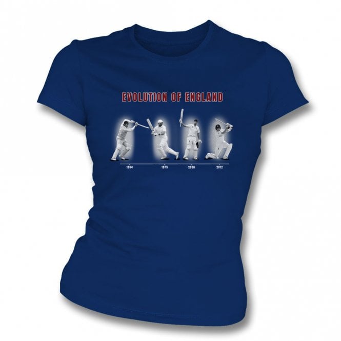 The Evolution Of England (Batting Edition) Womens Slim Fit T-Shirt