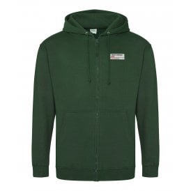 Trent Bridge NG2 (Nottinghamshire) Embroidered Left Breast Logo Zip Hooded Sweatshirt