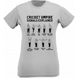 Umpire Signals Womens Slim Fit T-Shirt