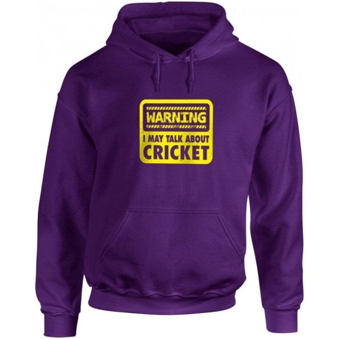 Warning: I May Talk About Cricket Kids Hooded Sweatshirt