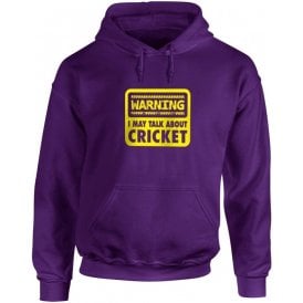 Warning: I May Talk About Cricket Kids Hooded Sweatshirt