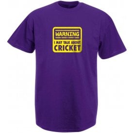 Warning: I May Talk About Cricket Kids T-Shirt