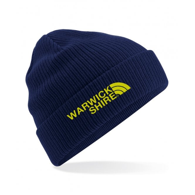 Warwickshire Region Embroidered Organic Cotton Beanie