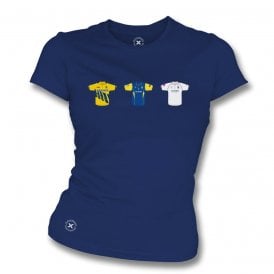 Warwickshire Retro Cricket Kits (True Colours Collab) Organic Womens Slim Fit T-Shirt