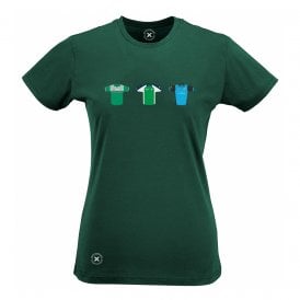 Worcestershire Retro Cricket Kits (True Colours Collab) Organic Womens Slim Fit T-Shirt