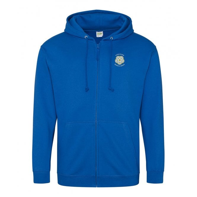 Yorkshire Born & Bred Embroidered Left Breast Logo Zip Hooded Sweatshirt