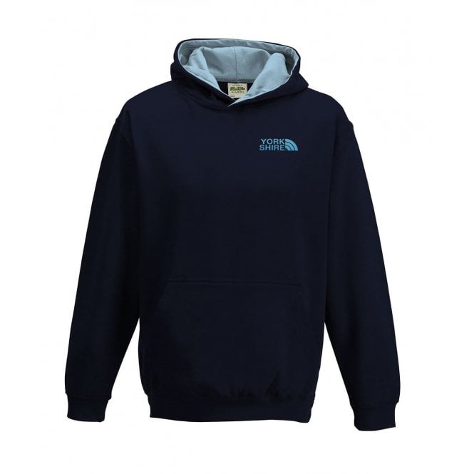 Yorkshire Region Embroidered Left Breast Logo Kids Varsity Hooded Sweatshirt