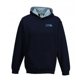 Yorkshire Region Embroidered Left Breast Logo Kids Varsity Hooded Sweatshirt