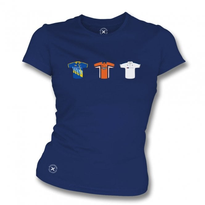 Yorkshire Retro Cricket Kits (True Colours Collab) Organic Womens Slim Fit T-Shirt